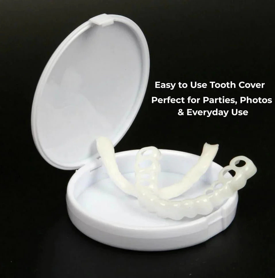 Instant Teeth Whitening Cover – Natural Veneer Tooth Cap for Perfect Smile | Reusable Fake Teeth